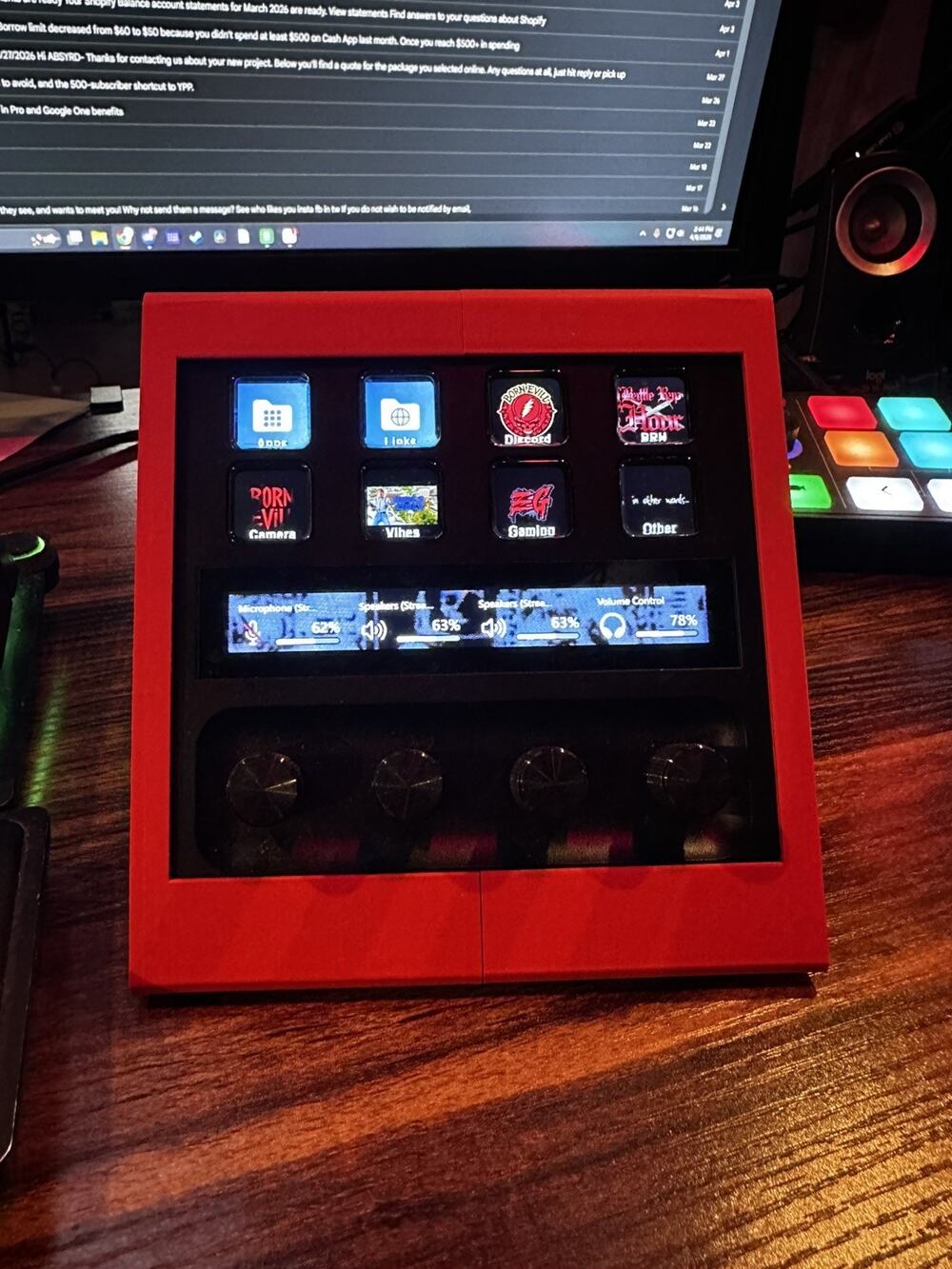 Elgato Stream Deck Plus Control Panel (RED) STAND ONLY